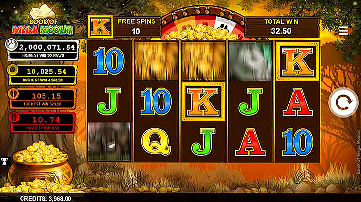 Book of Mega Moolah gameplay