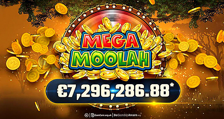Mega Moolah jackpotbild med stor vinstsumma