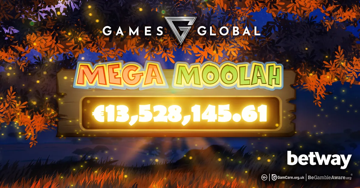 Games Global pressmeddelande — rekordvinst €13,5M i Mega Moolah-nätverket